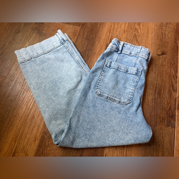 bagatelle Denim - Bagatelle Jeans Womens Blue‎ Denim Wide-Leg High Waisted